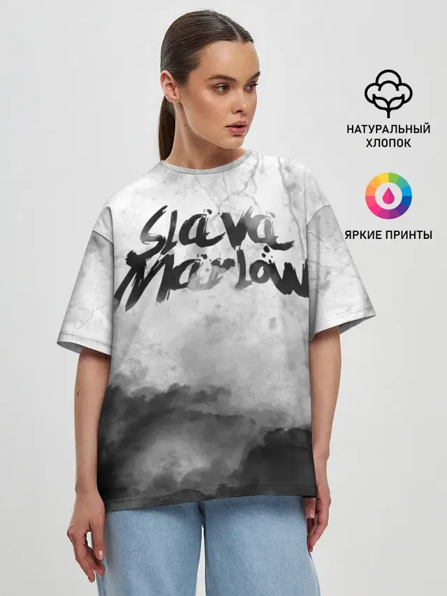 Женская футболка оверсайз