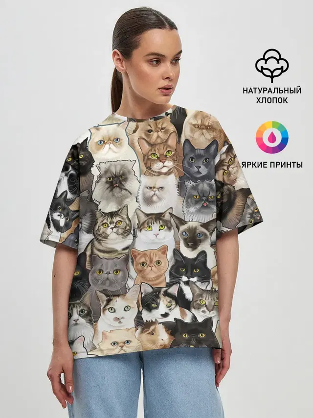 Женская футболка оверсайз