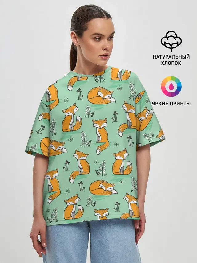 Женская футболка оверсайз