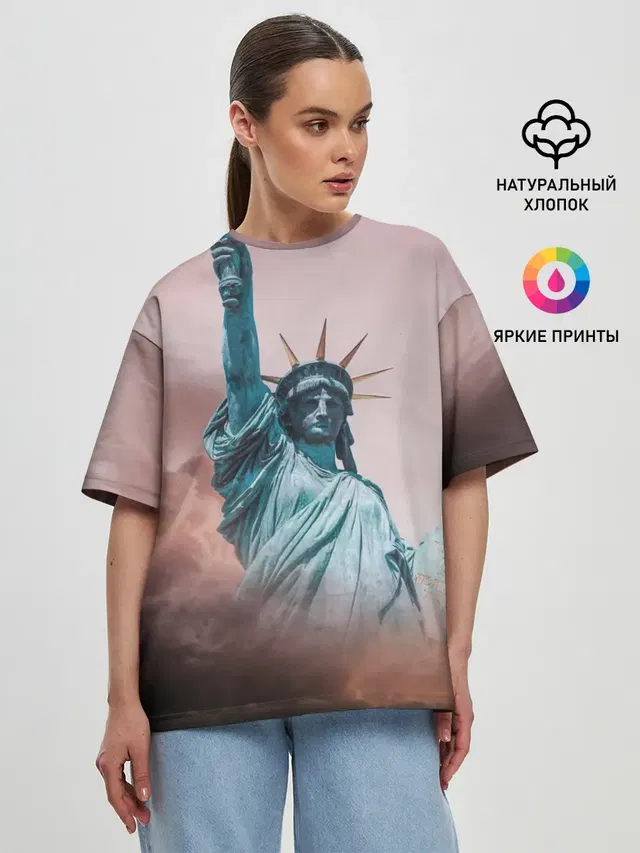 Женская футболка оверсайз