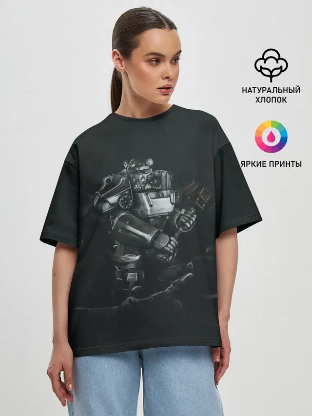 Женская футболка оверсайз