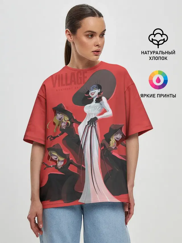 Женская футболка оверсайз