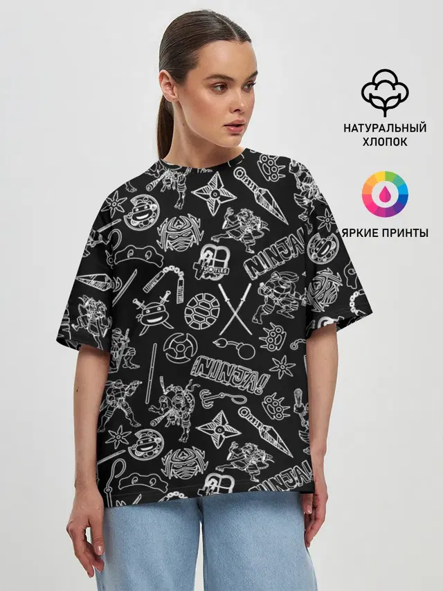 Женская футболка оверсайз