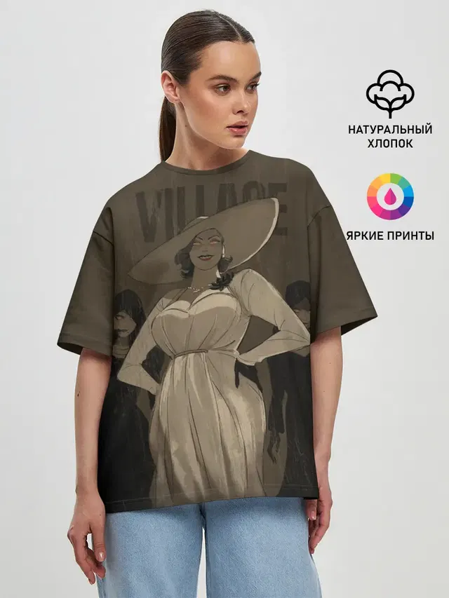 Женская футболка оверсайз