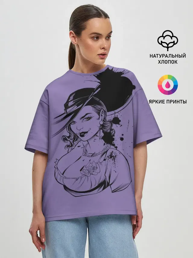 Женская футболка оверсайз