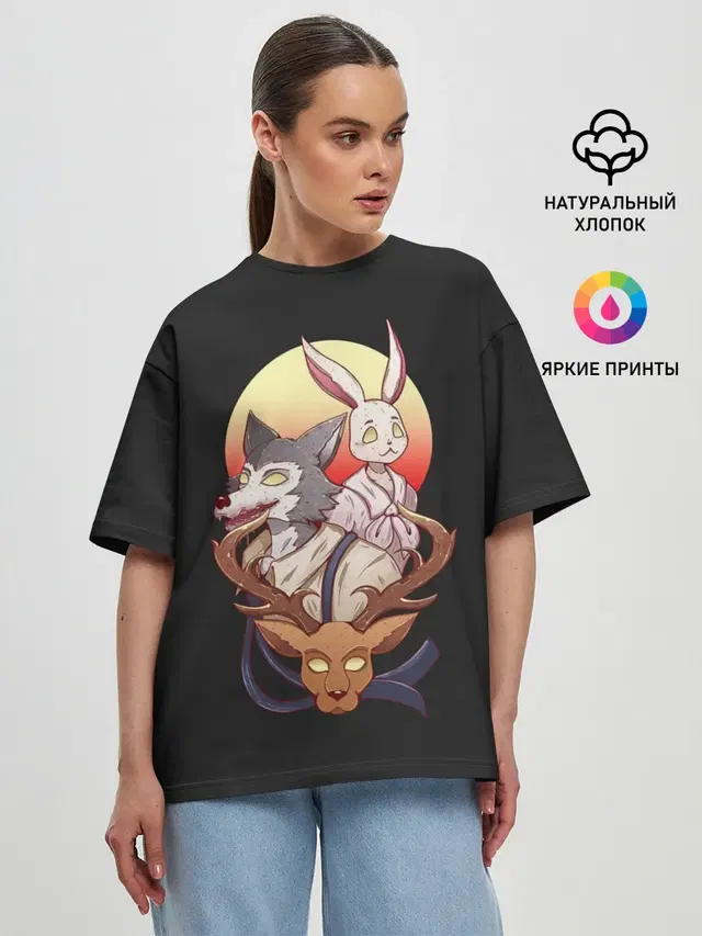 Женская футболка оверсайз