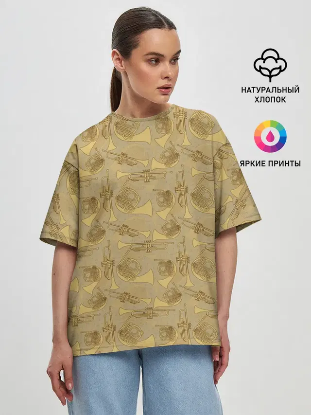 Женская футболка оверсайз