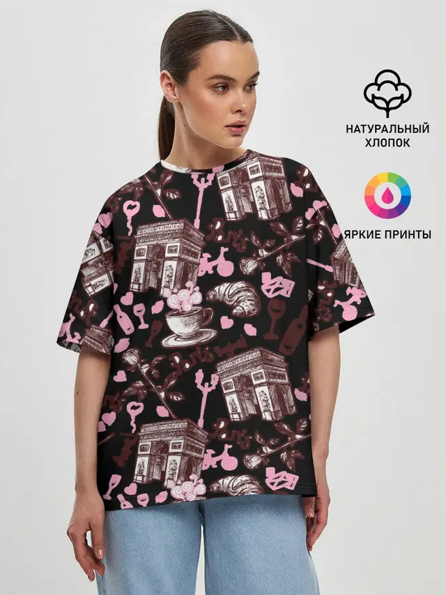 Женская футболка оверсайз