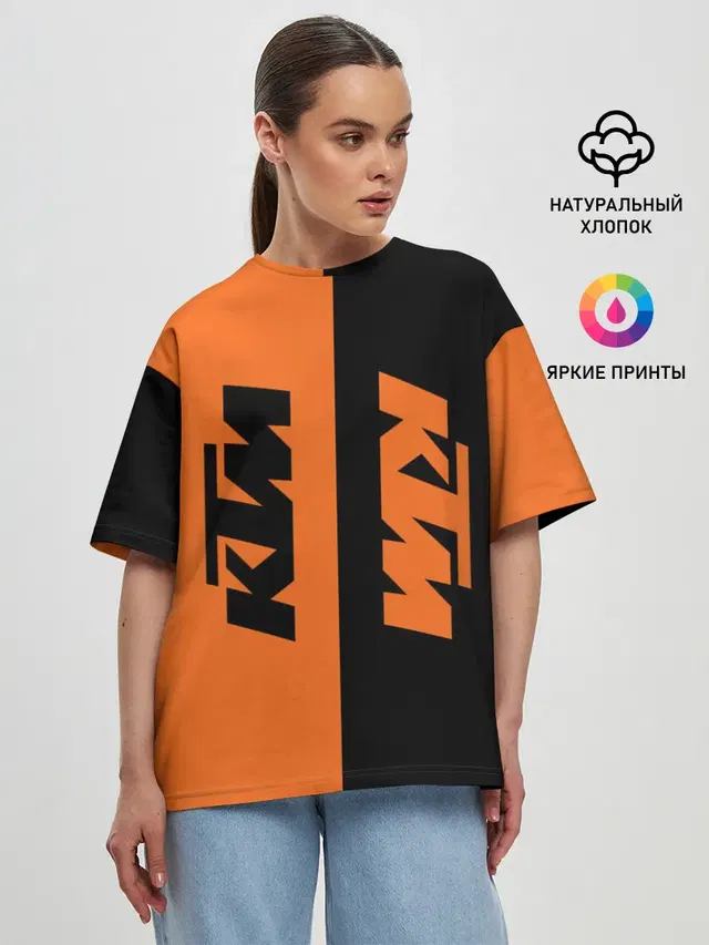 Женская футболка оверсайз