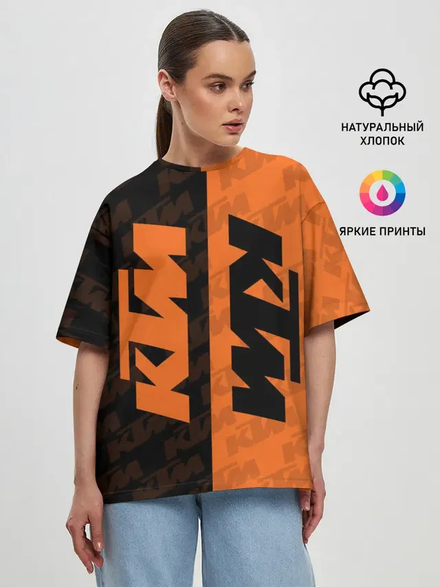 Женская футболка оверсайз