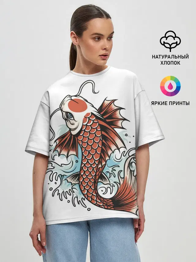 Женская футболка оверсайз