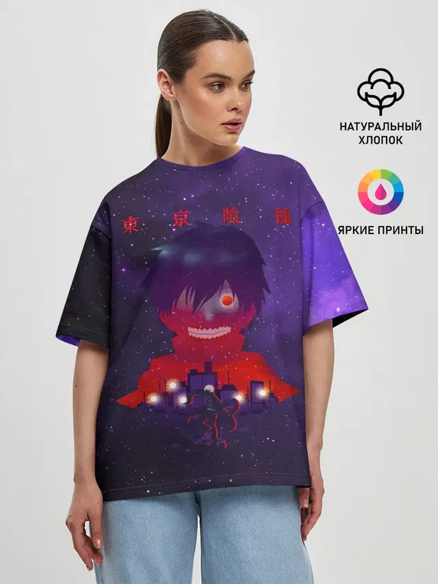 Женская футболка оверсайз