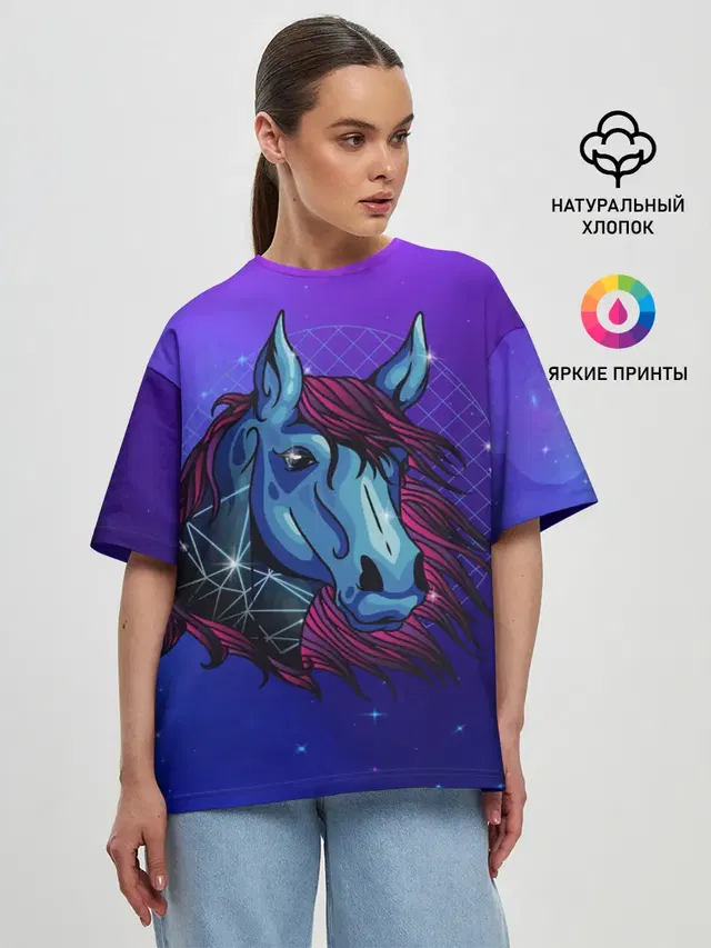 Женская футболка оверсайз