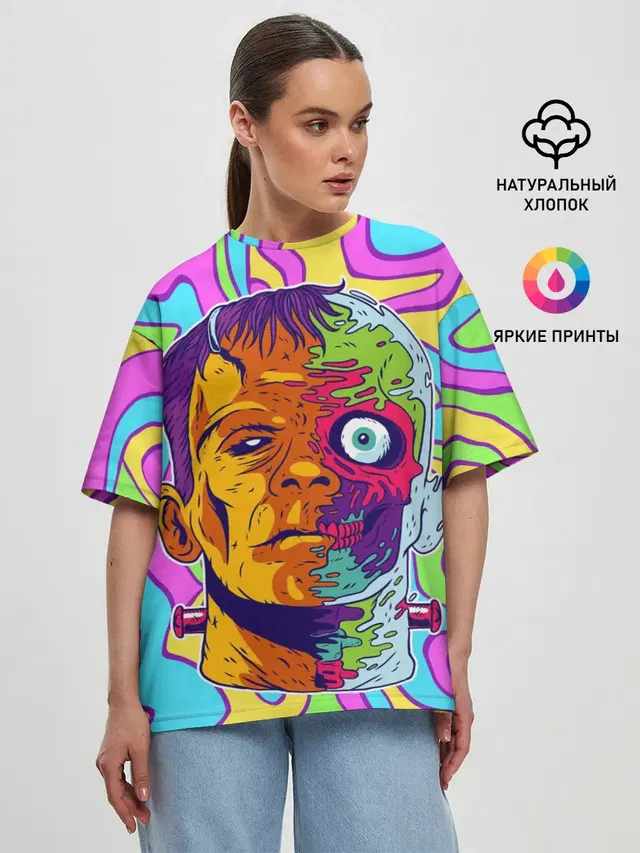 Женская футболка оверсайз