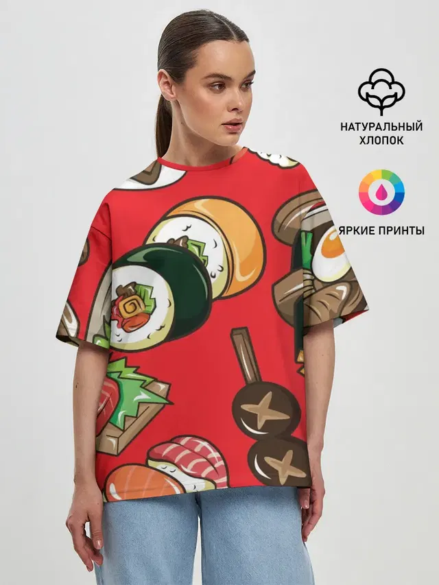 Женская футболка оверсайз