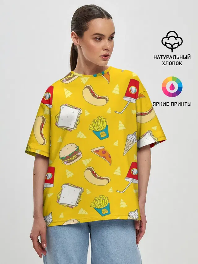 Женская футболка оверсайз