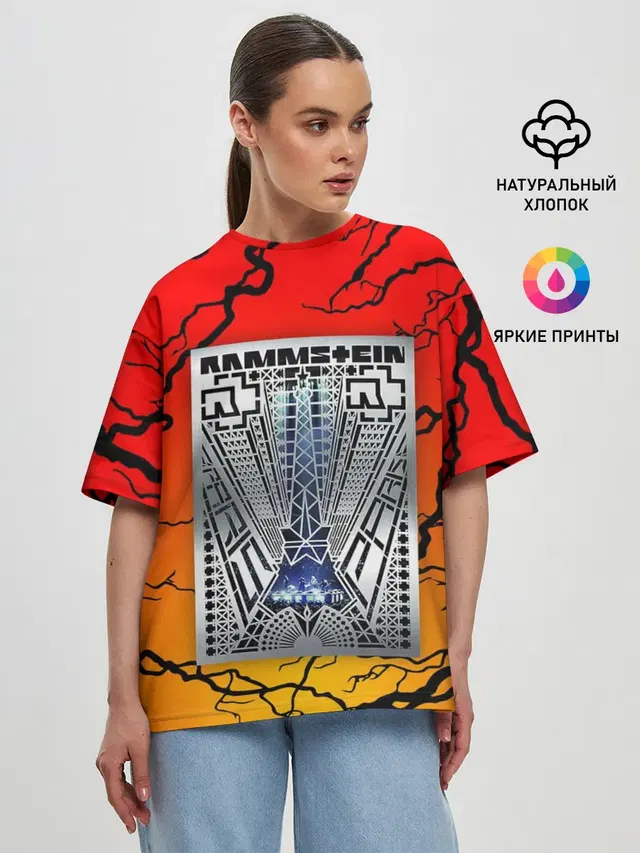 Женская футболка оверсайз