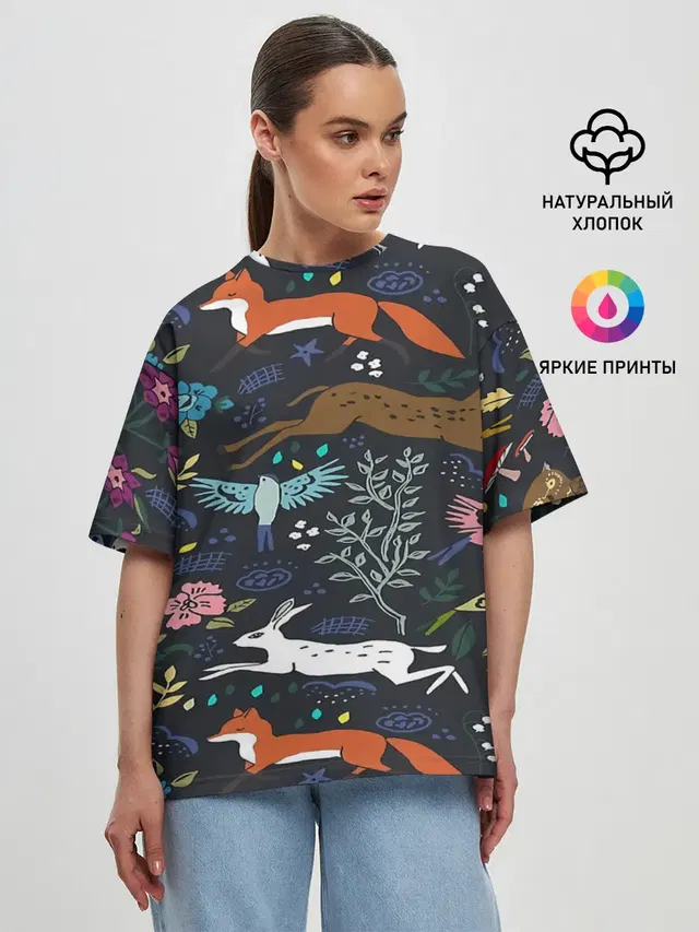 Женская футболка оверсайз