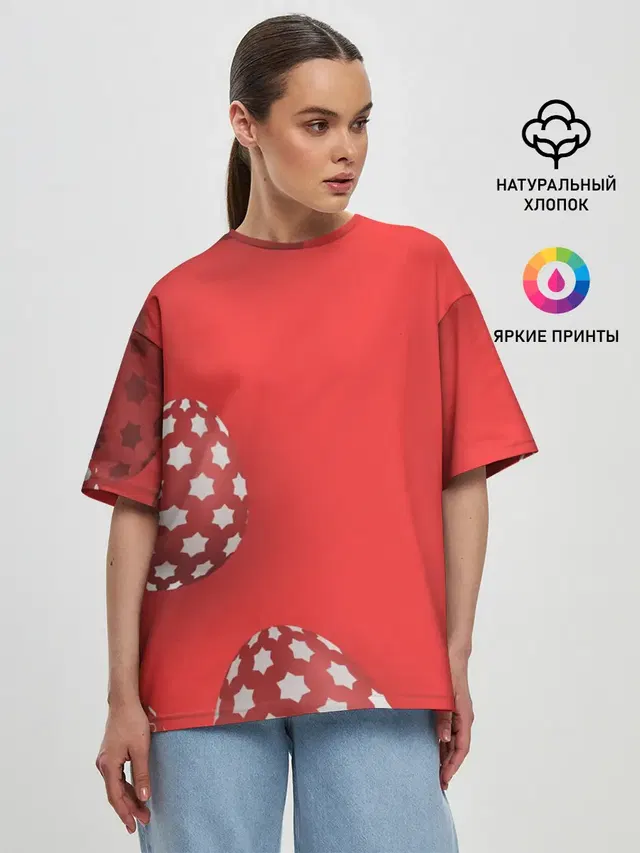 Женская футболка оверсайз