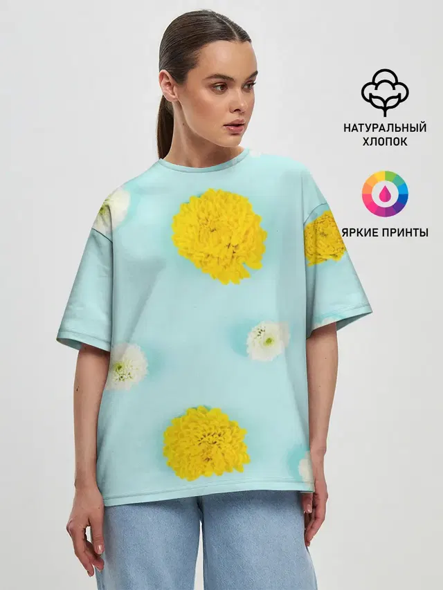 Женская футболка оверсайз