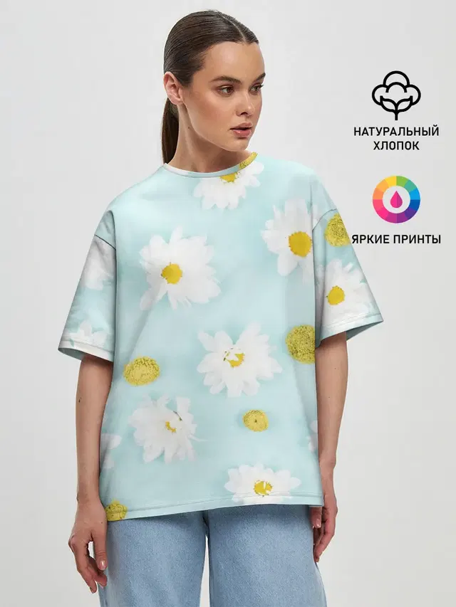 Женская футболка оверсайз
