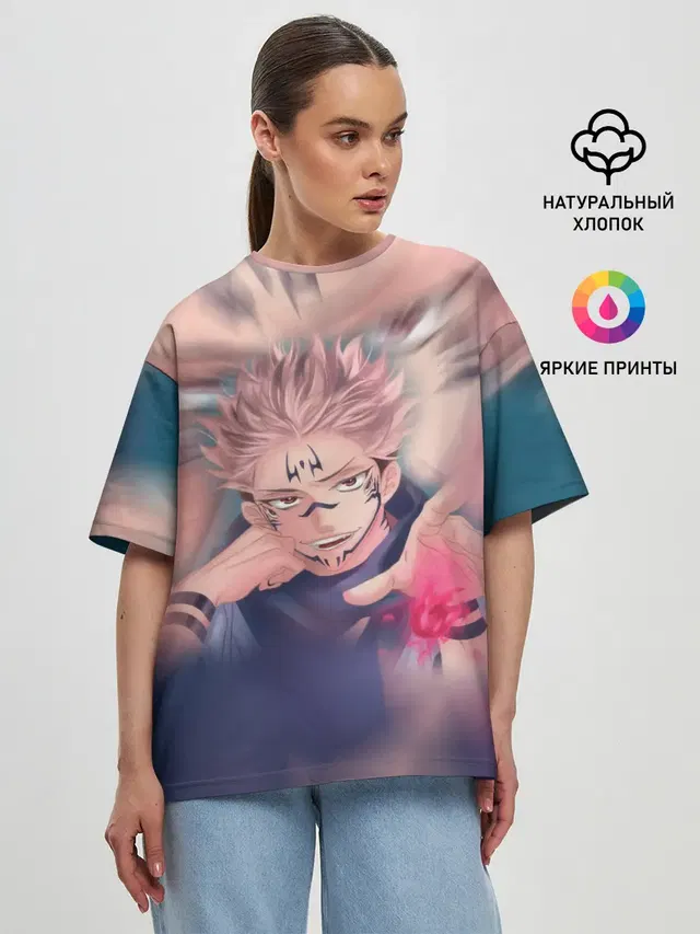 Женская футболка оверсайз