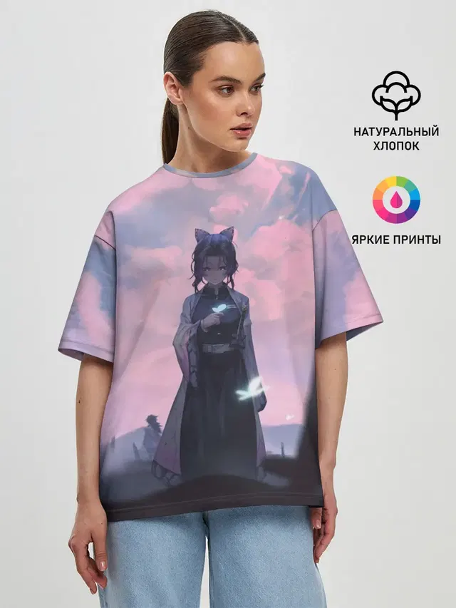 Женская футболка оверсайз