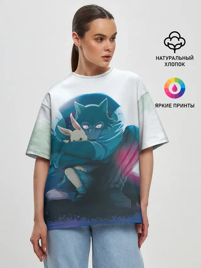Женская футболка оверсайз