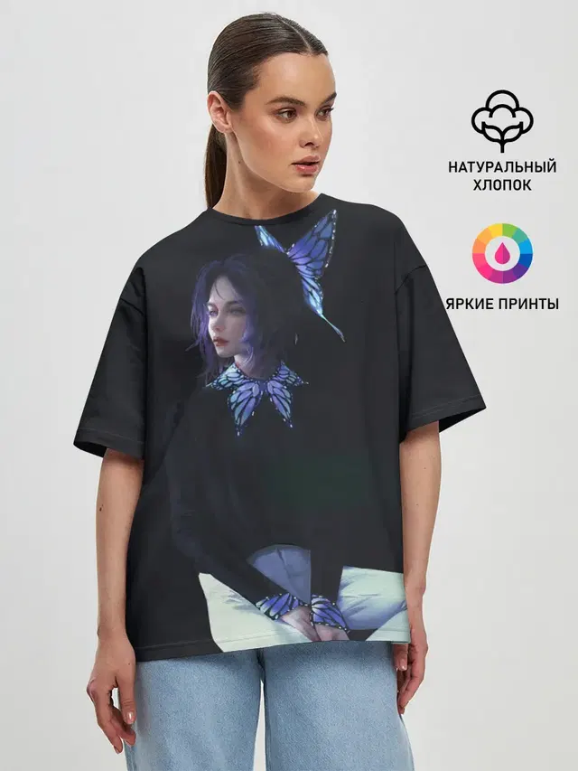 Женская футболка оверсайз