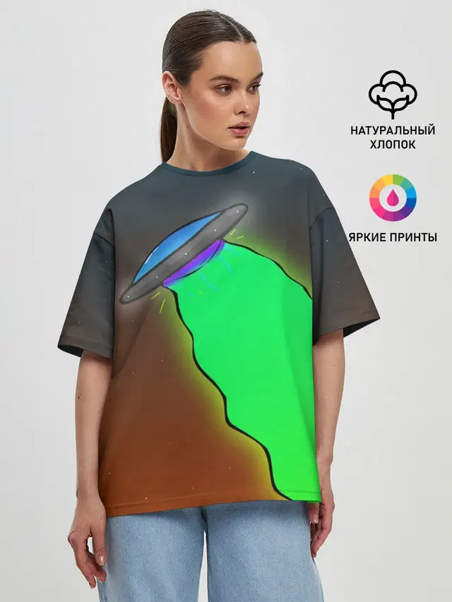Женская футболка оверсайз