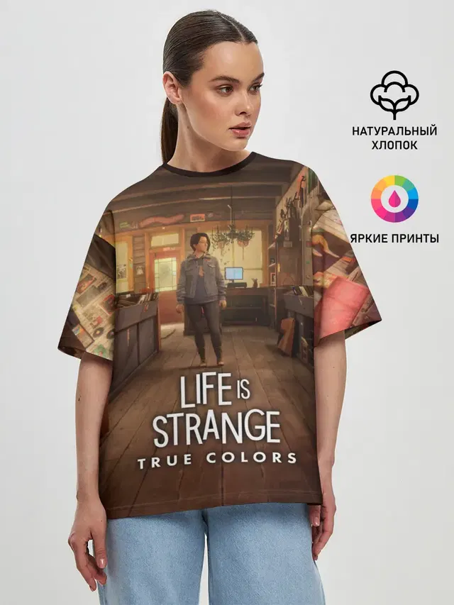Женская футболка оверсайз с принтом «Alex Chen — Life Is Strange True Colors»