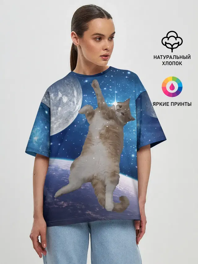 Женская футболка оверсайз