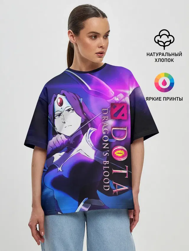 Женская футболка оверсайз