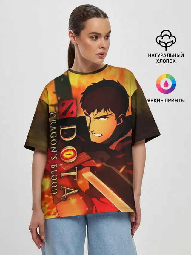 Женская футболка оверсайз