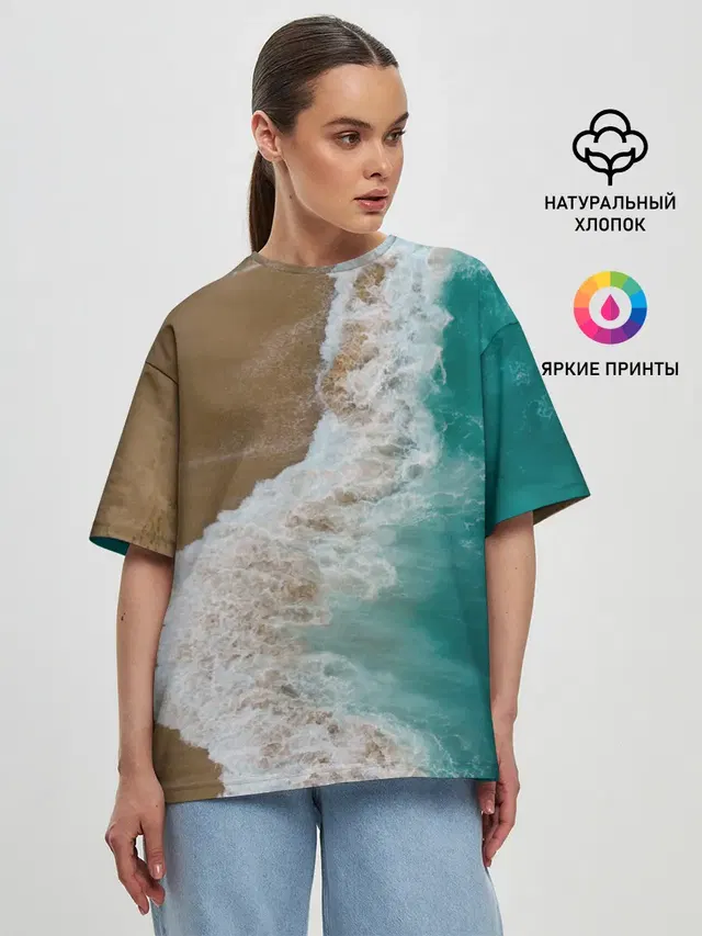 Женская футболка оверсайз