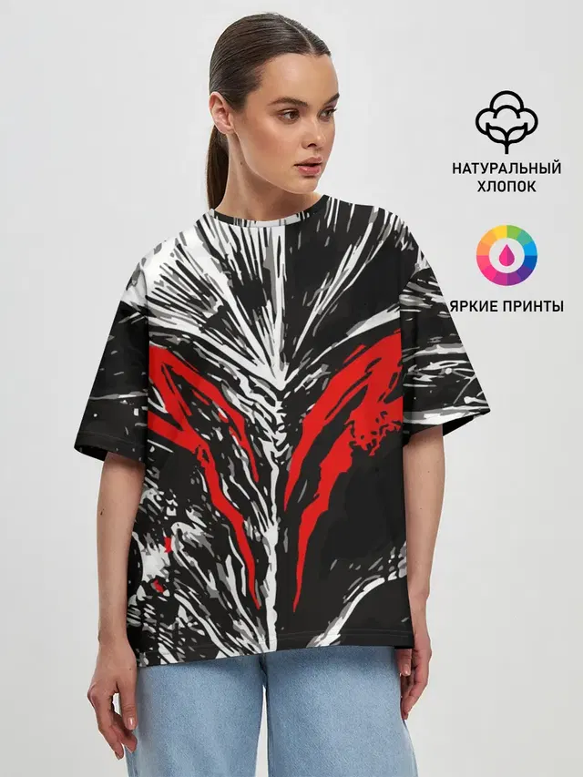 Женская футболка оверсайз