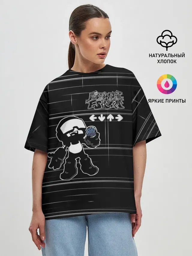 Женская футболка оверсайз
