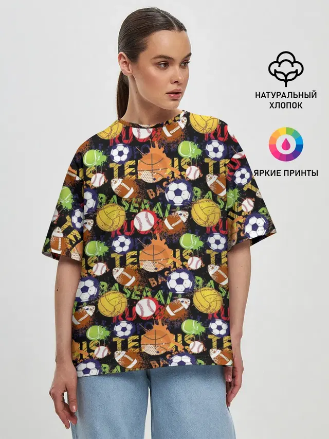 Женская футболка оверсайз