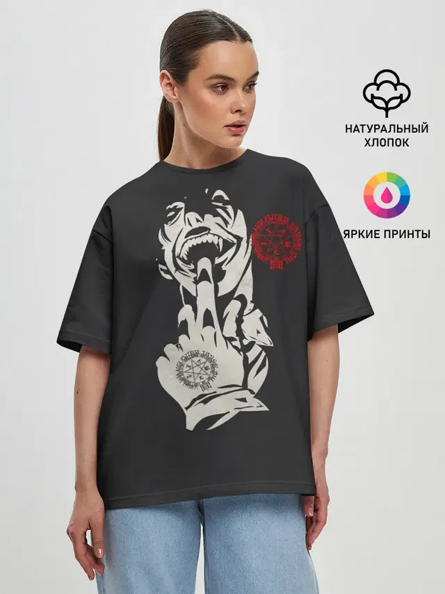 Женская футболка оверсайз