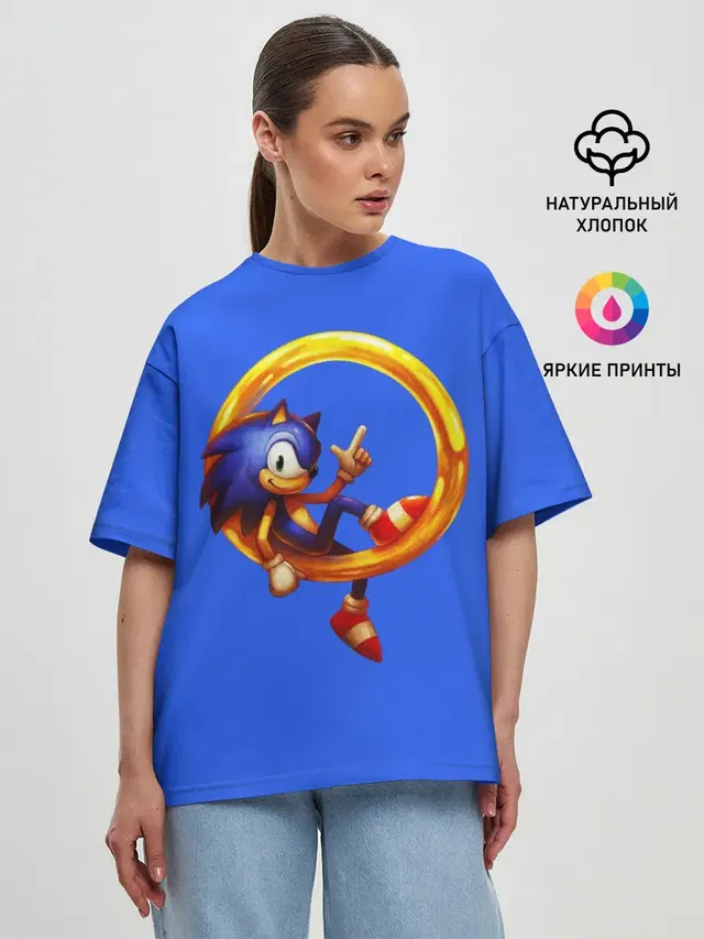 Женская футболка оверсайз