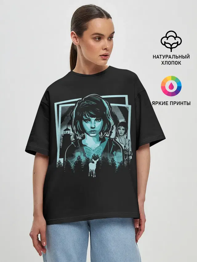 Женская футболка оверсайз