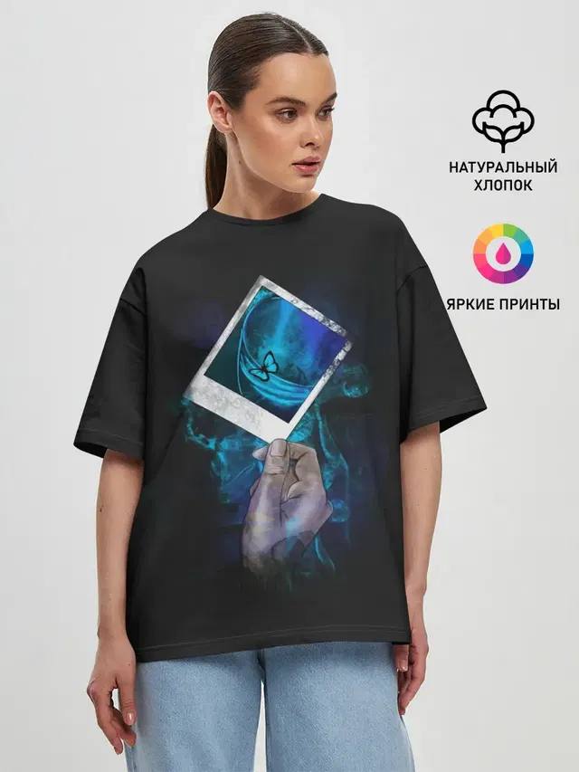 Женская футболка оверсайз