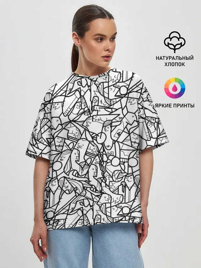 Женская футболка оверсайз
