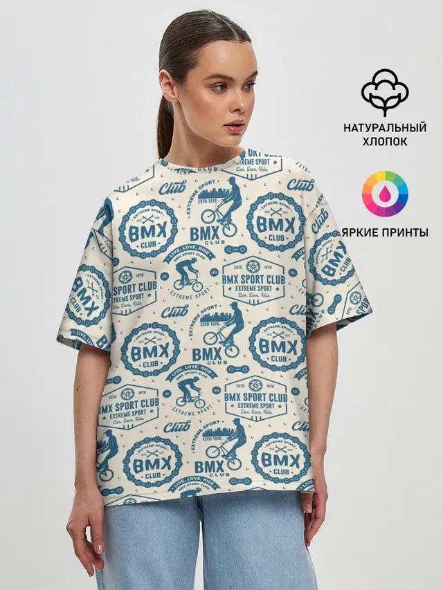 Женская футболка оверсайз