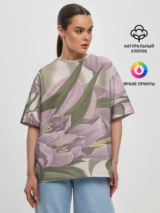 Женская футболка оверсайз
