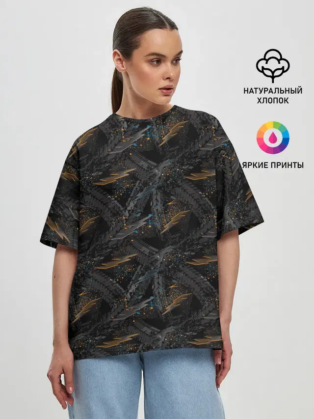 Женская футболка оверсайз