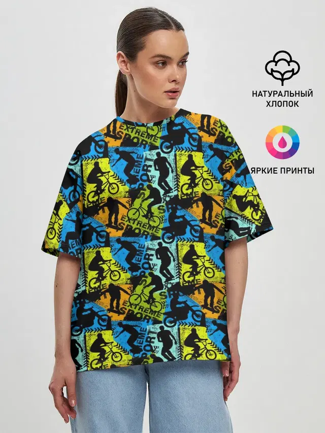 Женская футболка оверсайз
