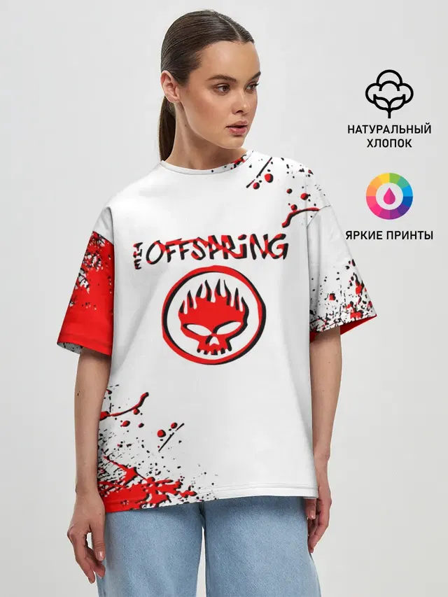 Женская футболка оверсайз с принтом «Offspring»