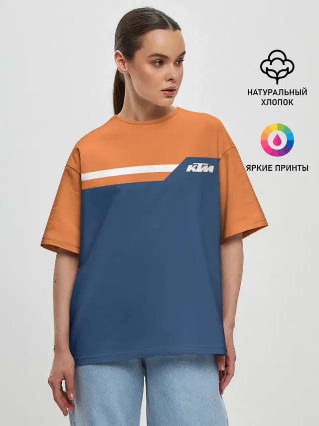 Женская футболка оверсайз