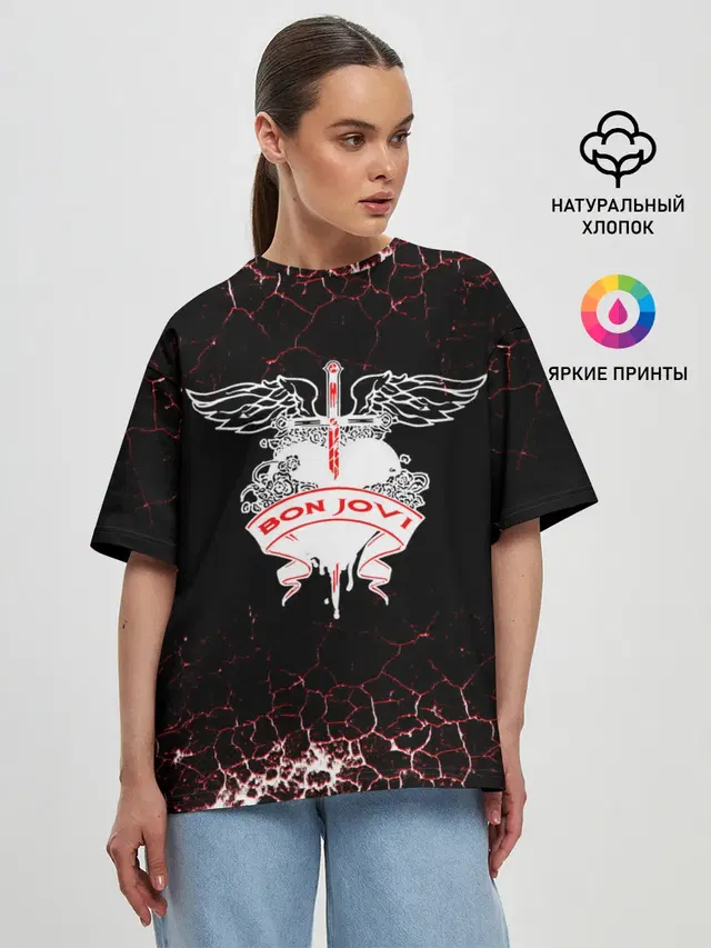 Женская футболка оверсайз
